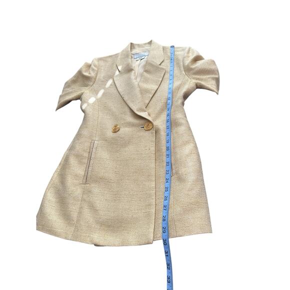 Worth‎ Gold Old Money Luxury Rich Girl Academia Preppy Dainty Silk Blazer Size 2 - Picture 14 of 14